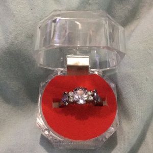 Purple diamond costume ring